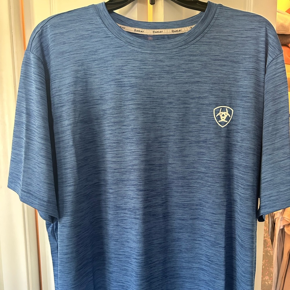 Ariat Men's Heathered Blue USA Tee